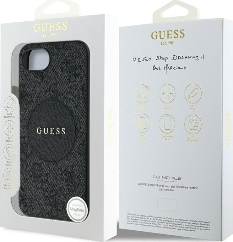 Guess 4G Circle Classic Logo MagSafe - Case for iPhone 16e (black) - 8