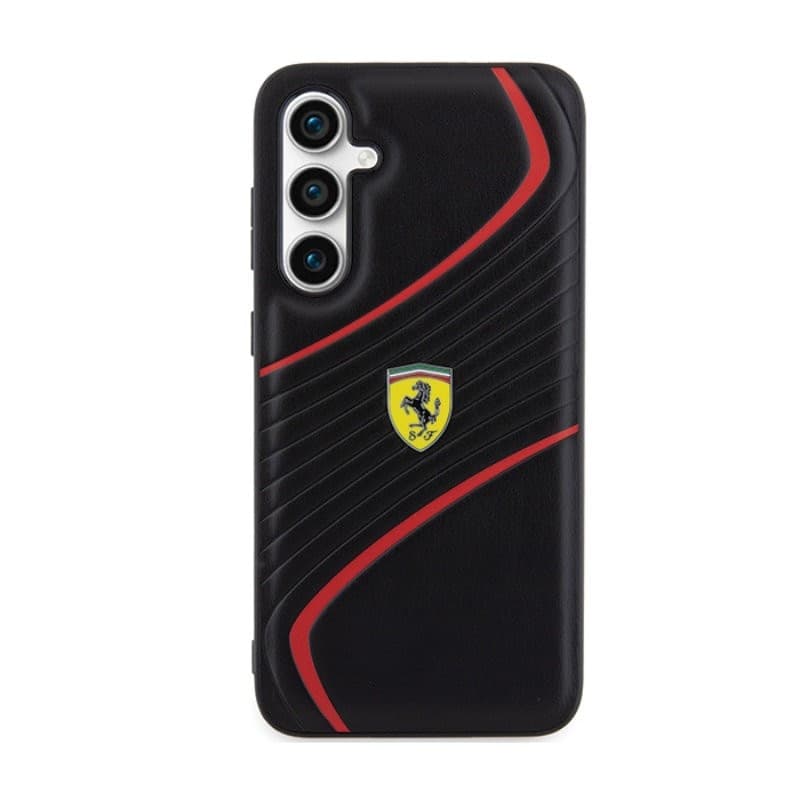Ferrari Twist Metal Logo - Samsung Galaxy S23 FE Case (black) - 3