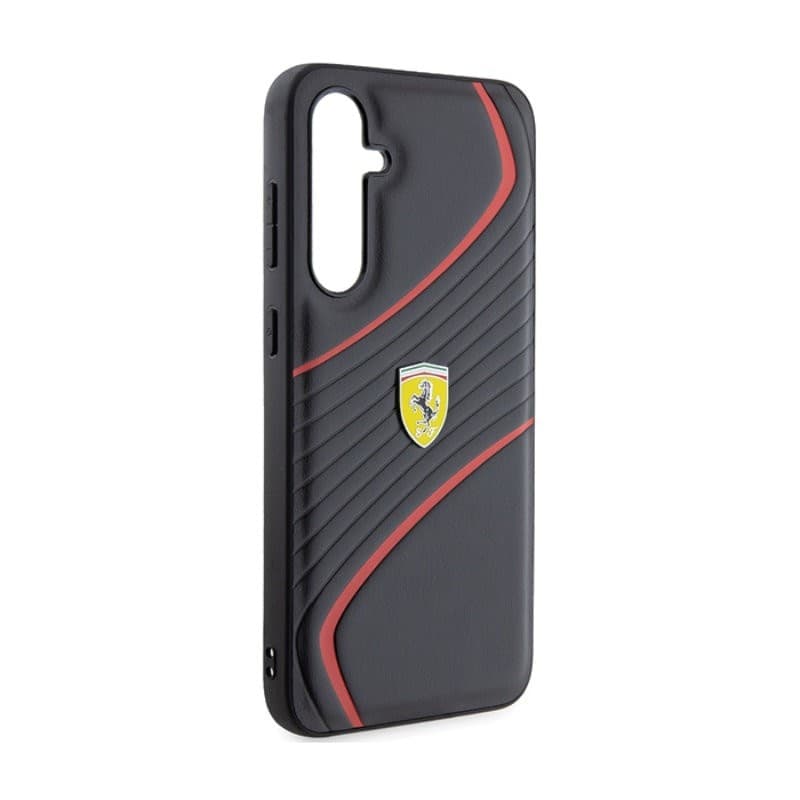 Ferrari Twist Metal Logo - Samsung Galaxy S23 FE Case (black) - 4