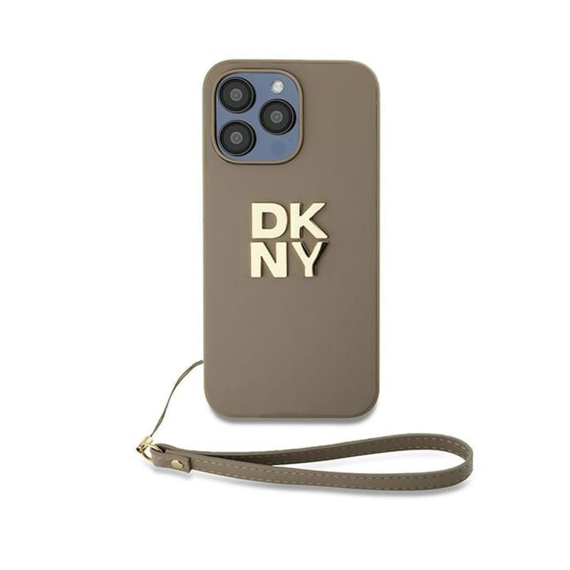 DKNY Wrist Strap Stock Logo - Case for iPhone 15 Pro (Beige) - 2