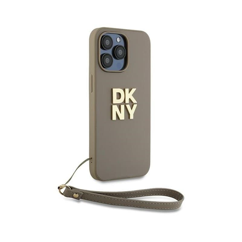 DKNY Wrist Strap Stock Logo - Case for iPhone 15 Pro (Beige) - 3