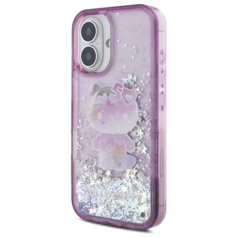 Hello Kitty Liquid Glitter 50TH Anniversary Party - Case for iPhone 16 (purple) - 2