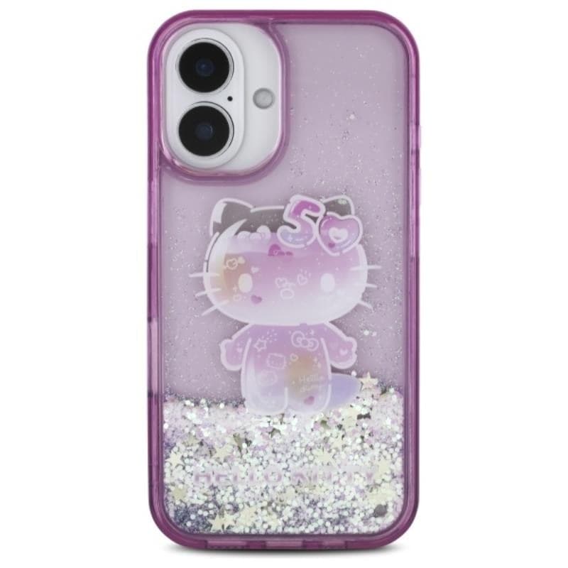 Hello Kitty Liquid Glitter 50TH Anniversary Party - Case for iPhone 16 (purple) - 3