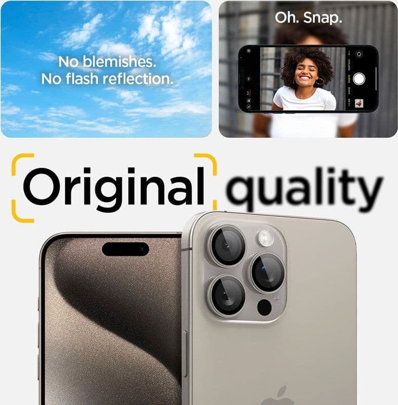 Spigen Optik Pro GLAS.TR EZ Fit Camera Protector 2-Pack - Lens protection glass for iPhone 17 Pro / 17 Pro Max / iPhone 15 Pro / - 10