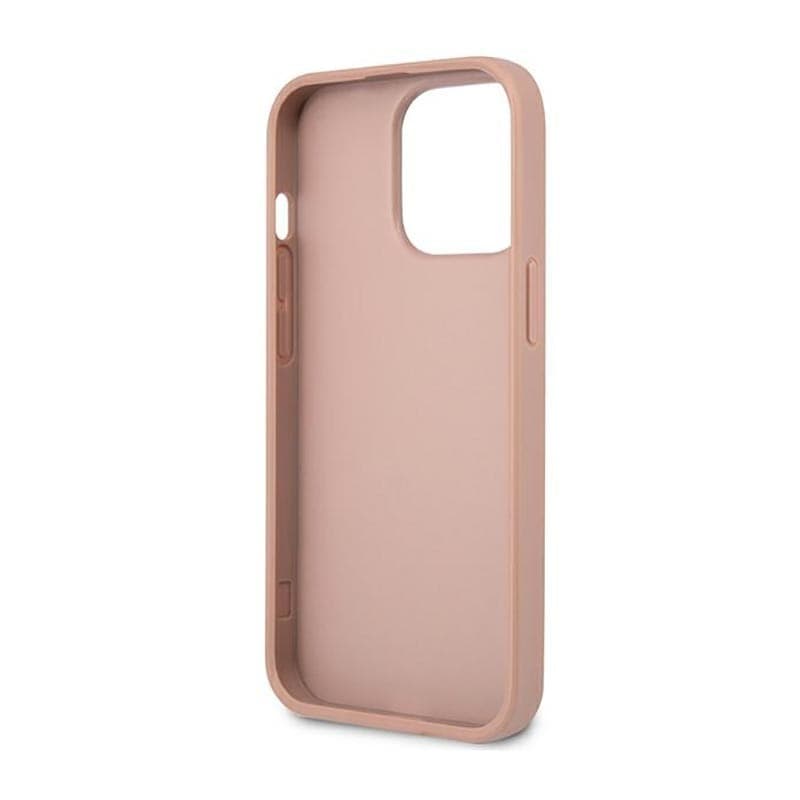 Guess Saffiano Triangle Logo Case - Case for iPhone 14 Pro (Pink) - 7
