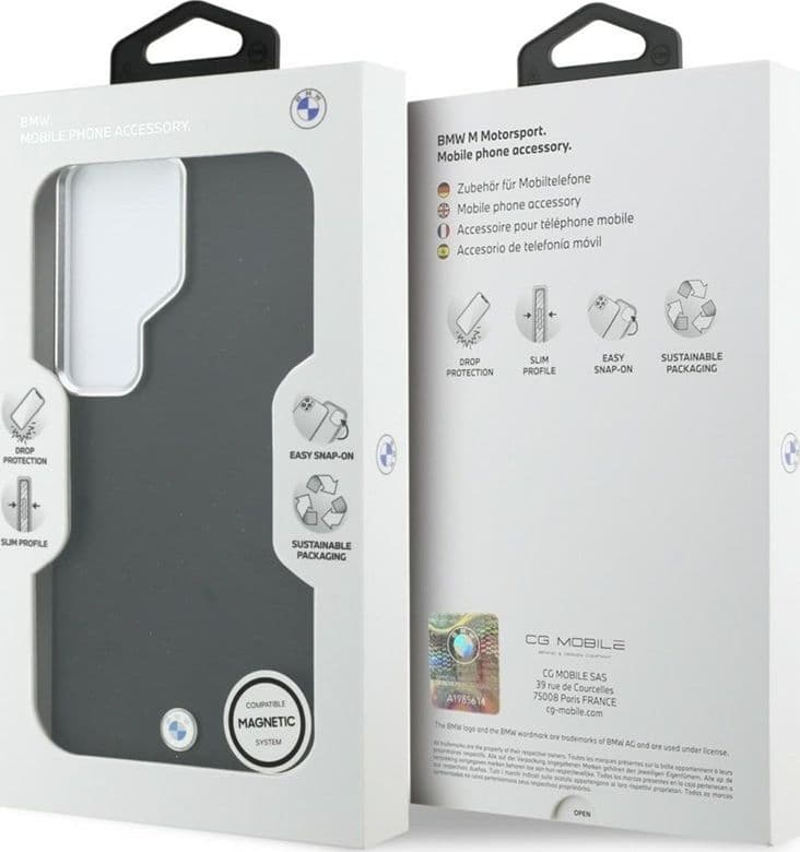 Custodia MagSafe con logo in metallo BMW - Samsung Galaxy S26 Ultra (nera) - 8