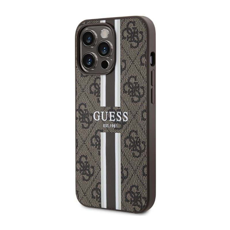 Guess 4G Printed Stripes MagSafe - Case for iPhone 13 Pro Max (Brown) - 2