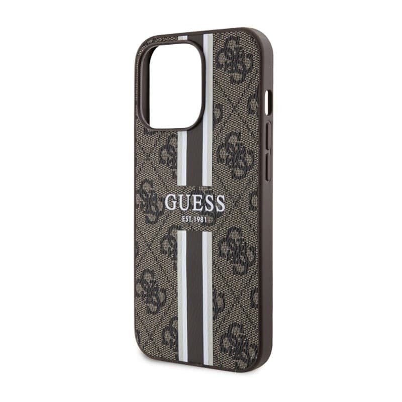 Guess 4G Printed Stripes MagSafe - Case for iPhone 13 Pro Max (Brown) - 6