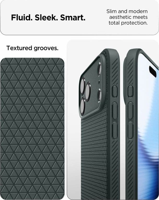 Spigen Liquid Air - Custodia per iPhone 18 Pro / 17 Pro (Verde Abisso) - 6