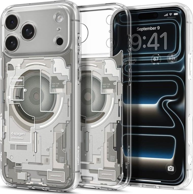 Spigen Ultra Hybrid Mag MagSafe - Custodia per iPhone 18 Pro Max / 17 Pro Max (Zero One Natural Titanium)
