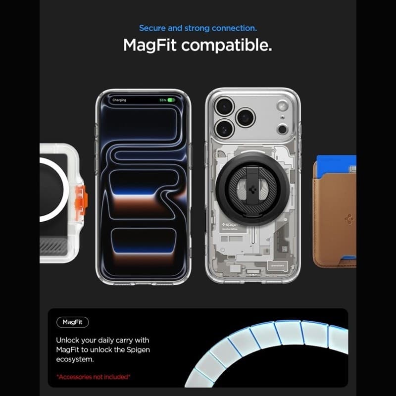 Spigen Ultra Hybrid Mag MagSafe - Custodia per iPhone 18 Pro Max / 17 Pro Max (Zero One Natural Titanium) - 9