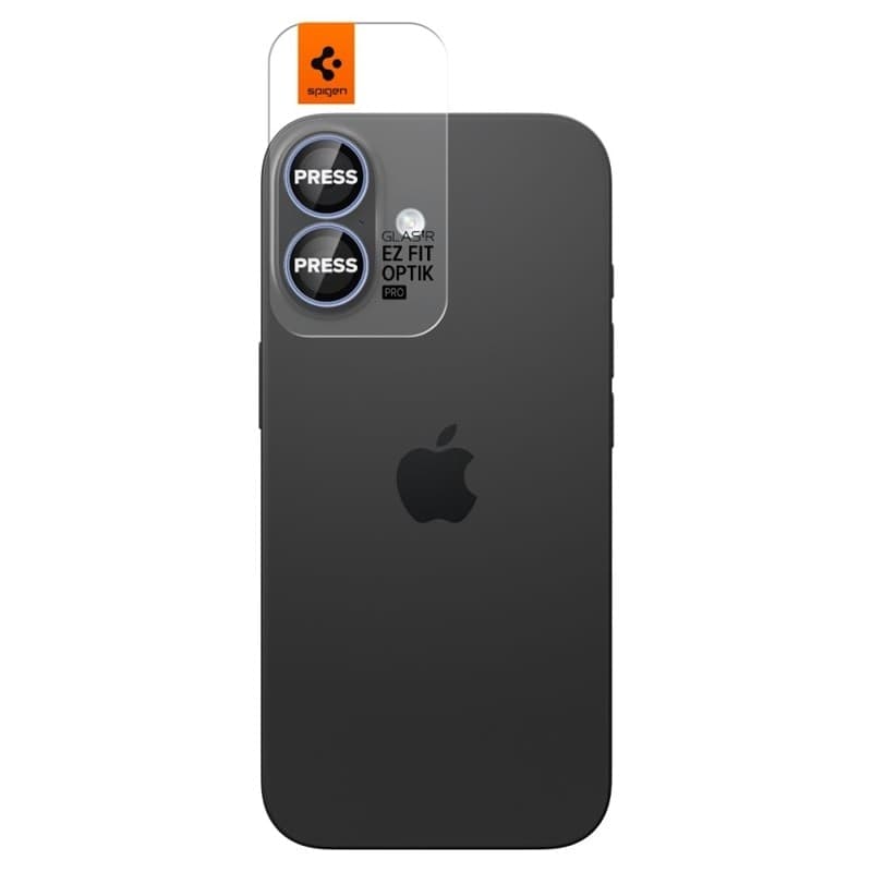 Spigen Optik Pro GLAS.TR EZ Fit Camera Protector 2-Pack - Pellicola protettiva in vetro per iPhone 16 / 16 Plus / 17 (2 pezzi) ( - 2