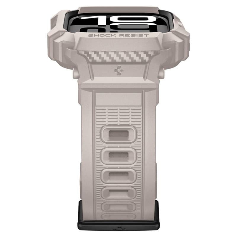 Spigen Rugged Armor Pro V2 – Cinturino con custodia per Apple Watch 10/11 46 mm (beige dune) - 5