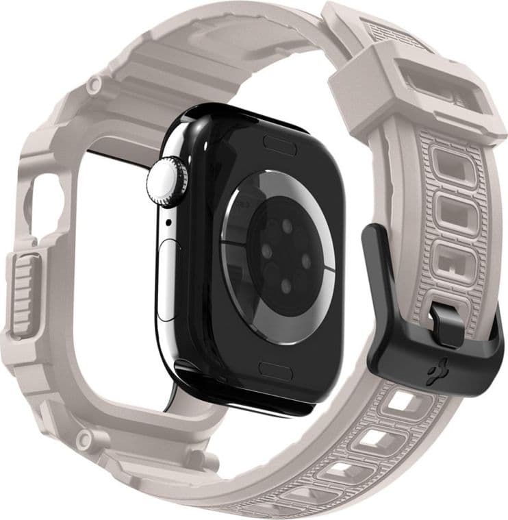 Spigen Rugged Armor Pro V2 – Cinturino con custodia per Apple Watch 10/11 46 mm (beige dune) - 6