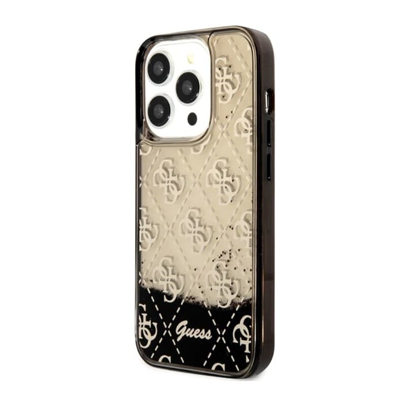 Guess Liquid Glitter Transculent 4G - Case for iPhone 14 Pro (Black) - 2