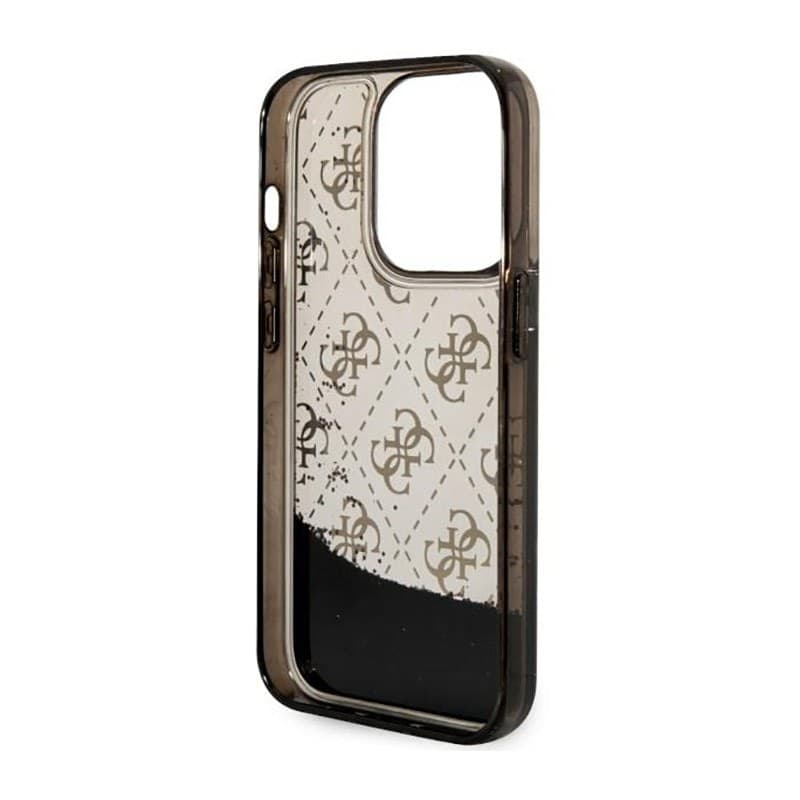 Guess Liquid Glitter Transculent 4G - Case for iPhone 14 Pro (Black) - 7