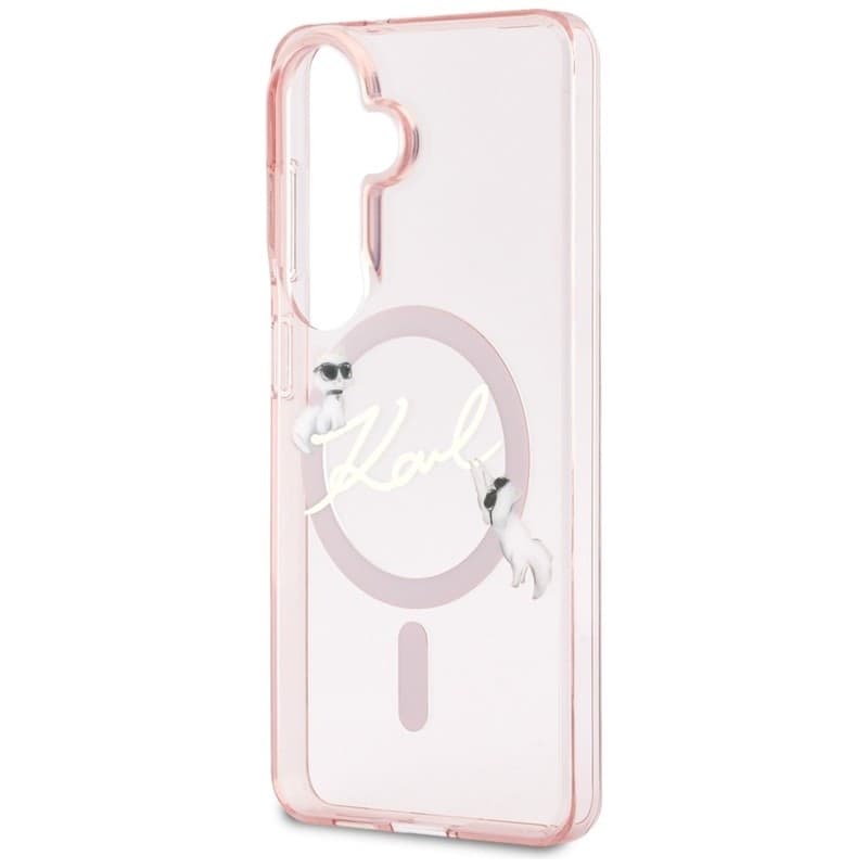 Karl Lagerfeld IML KC Script MagSafe - Custodia per Samsung Galaxy S26 (rosa) - 6