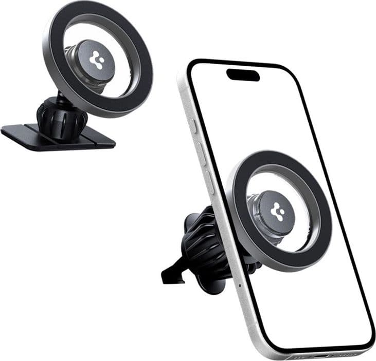 Spigen MFT13 Magnetic Dashboard & Vent Car Mount - Magnetic Car Holder MagSafe (Silver) - 2