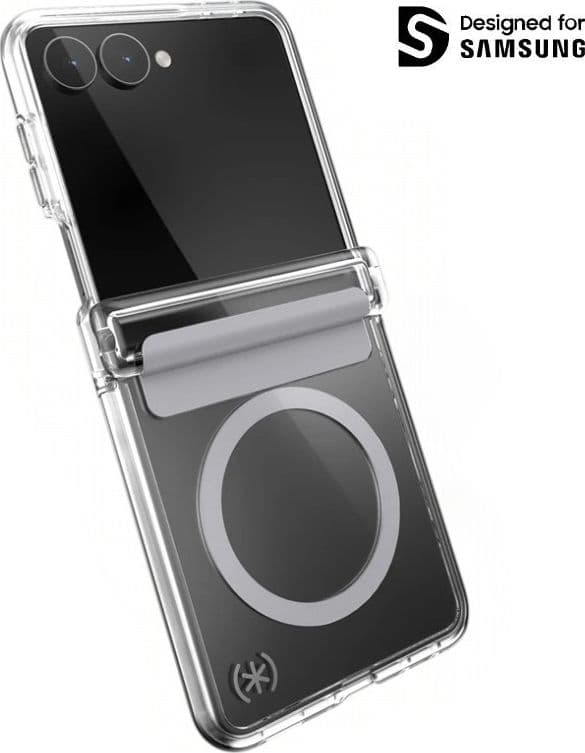 Speck Presidio Perfect-Clear Magnet - Custodia MagSafe per Samsung Galaxy Z Flip 8 (Trasparente)