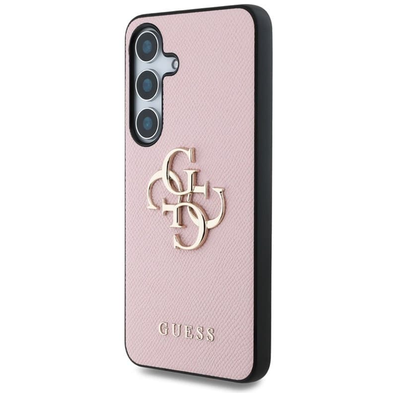 Guess Grained Big 4G Logo Small Classic Logo - Case for Samsung Galaxy S25 (pink) - 2