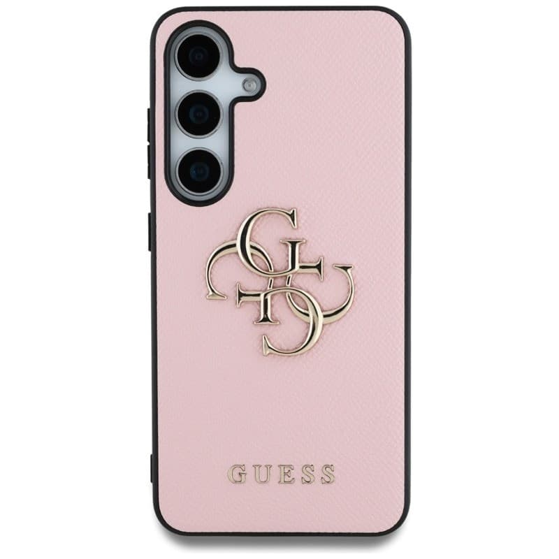 Guess Grained Big 4G Logo Small Classic Logo - Case for Samsung Galaxy S25 (pink) - 3