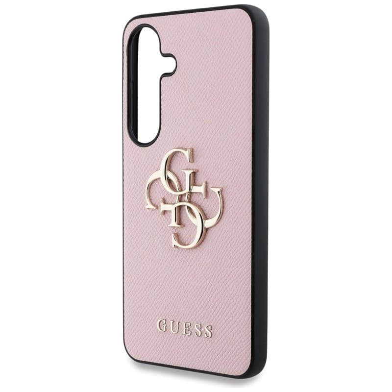 Guess Grained Big 4G Logo Small Classic Logo - Case for Samsung Galaxy S25 (pink) - 6