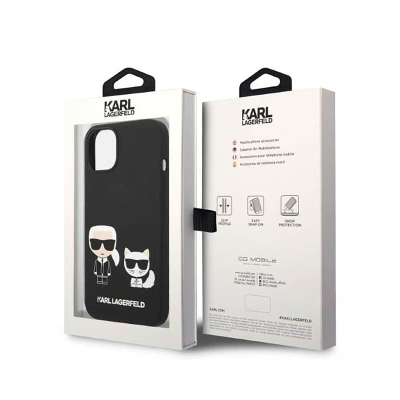 Karl Lagerfeld Liquid Silicone Karl & Choupette MagSafe - Case for iPhone 14 Plus (Black) - 8