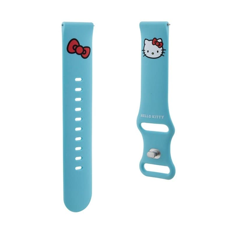 Hello Kitty Silicone Kitty Head - Universal strap for smartwatch 20 mm (blue) - 3