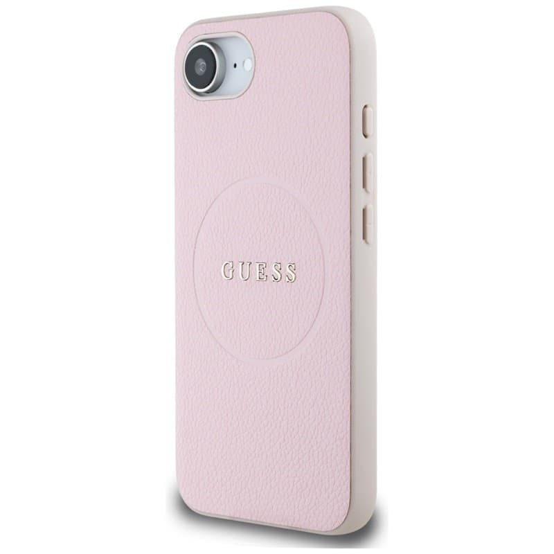 Guess Grained Ring MagSafe - Case for iPhone 16e (pink) - 2