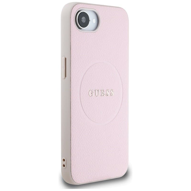 Guess Grained Ring MagSafe - Case for iPhone 16e (pink) - 4