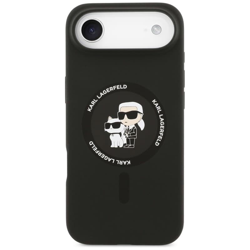Karl Lagerfeld Silicone Karl & Choupette Ring MagSafe - Case iPhone Air (black) - 3