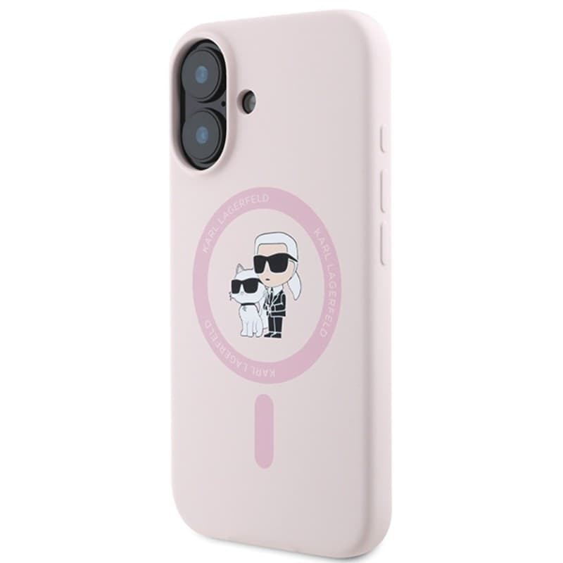 Karl Lagerfeld Silicone Karl & Choupette Ring MagSafe - Case iPhone 16 (pink) - 2