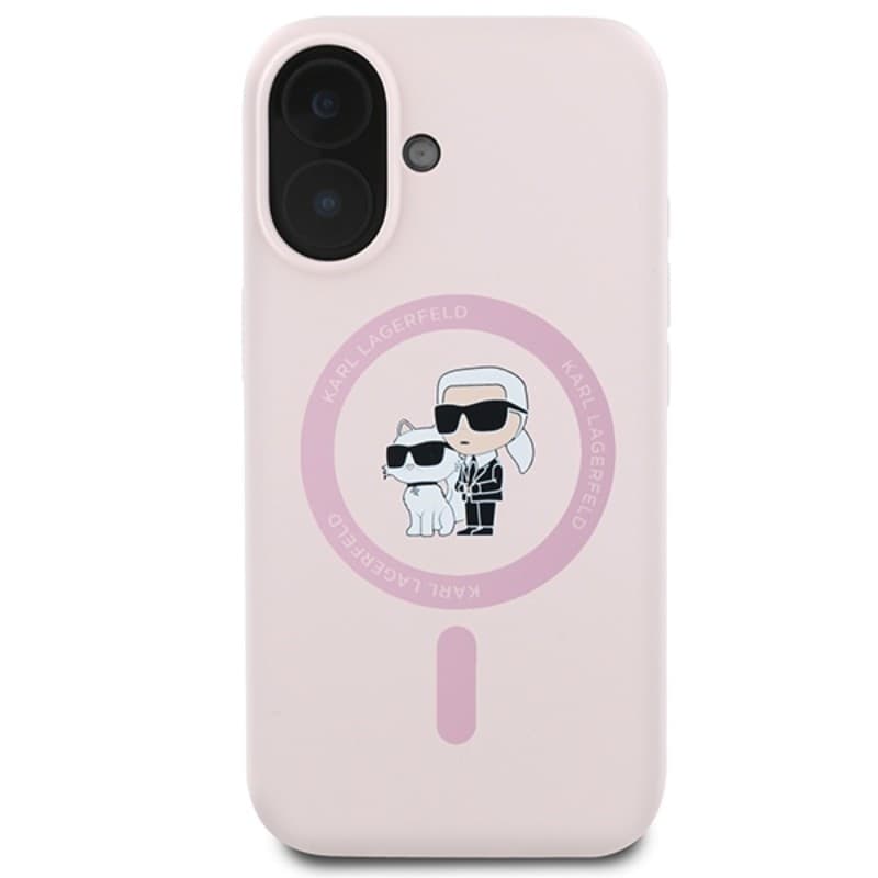 Karl Lagerfeld Silicone Karl & Choupette Ring MagSafe - Case iPhone 16 (pink) - 3