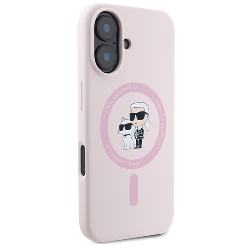 Karl Lagerfeld Silicone Karl & Choupette Ring MagSafe - Case iPhone 16 (pink) - 4