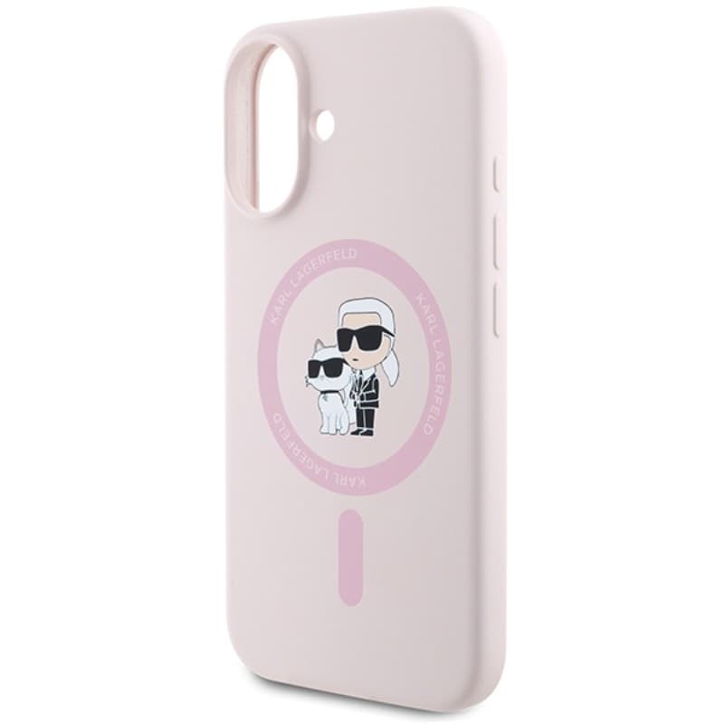 Karl Lagerfeld Silicone Karl & Choupette Ring MagSafe - Case iPhone 16 (pink) - 6
