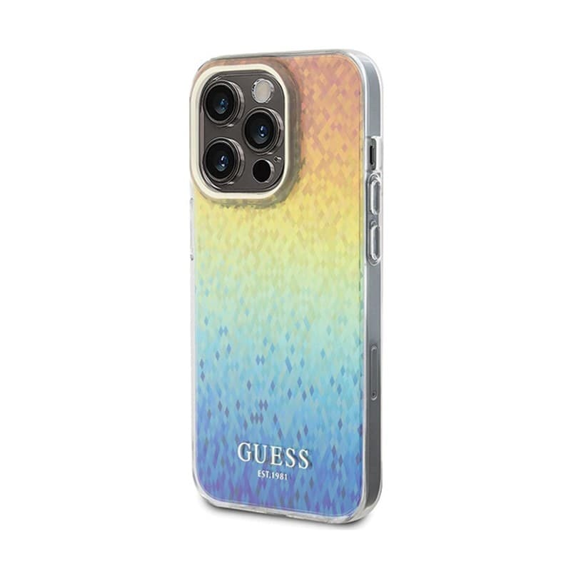 Guess IML Faceted Mirror Disco Iridescent - Case for iPhone 14 Pro Max (Iridescent) - 2