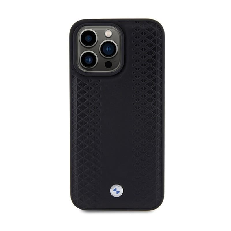 BMW Leather Diamond Pattern - Case for iPhone 15 Pro Max (Black) - 3