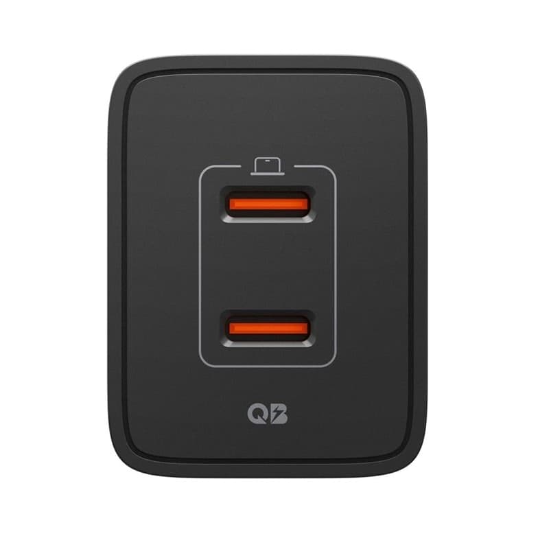 Spigen Essential EE472EU GaN Pro - Caricabatterie da muro 2x USB-C 47W (nero) - 2