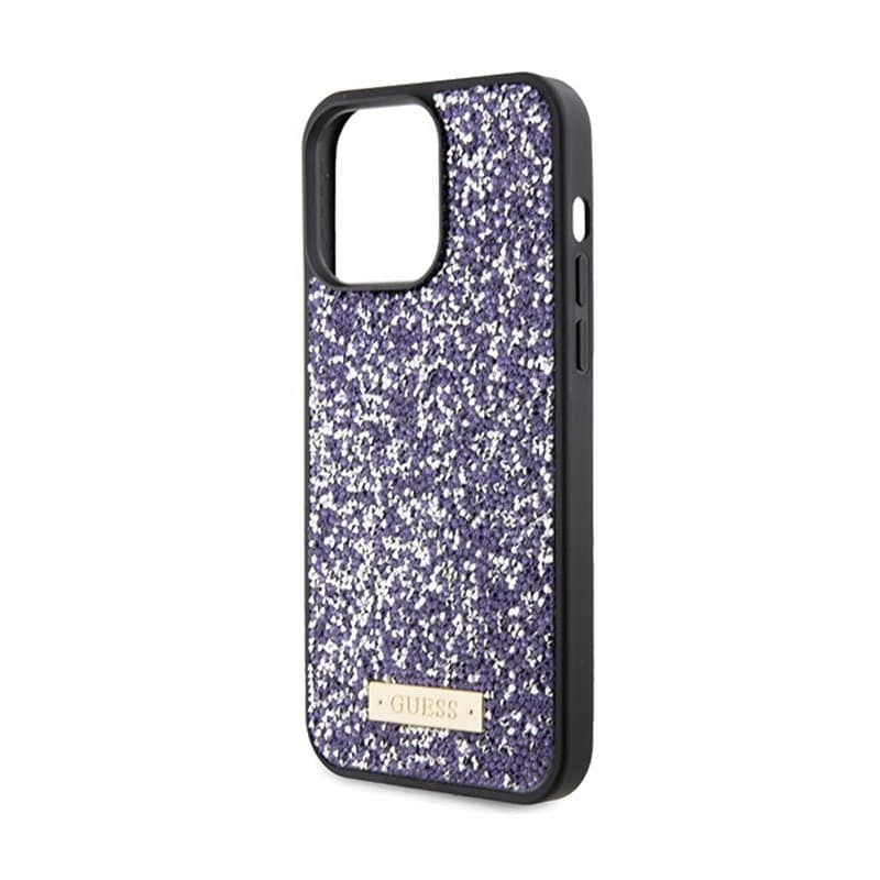 Guess Rhinestone Metal Logo - Case for iPhone 15 Pro (Pink) - 6