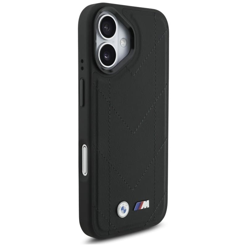Custodia MagSafe con logo trapuntato BMW M per iPhone 17 (nera) - 4