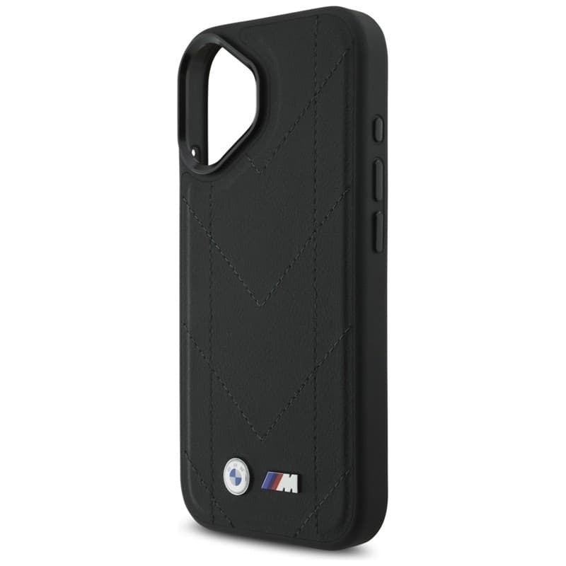 Custodia MagSafe con logo trapuntato BMW M per iPhone 17 (nera) - 6