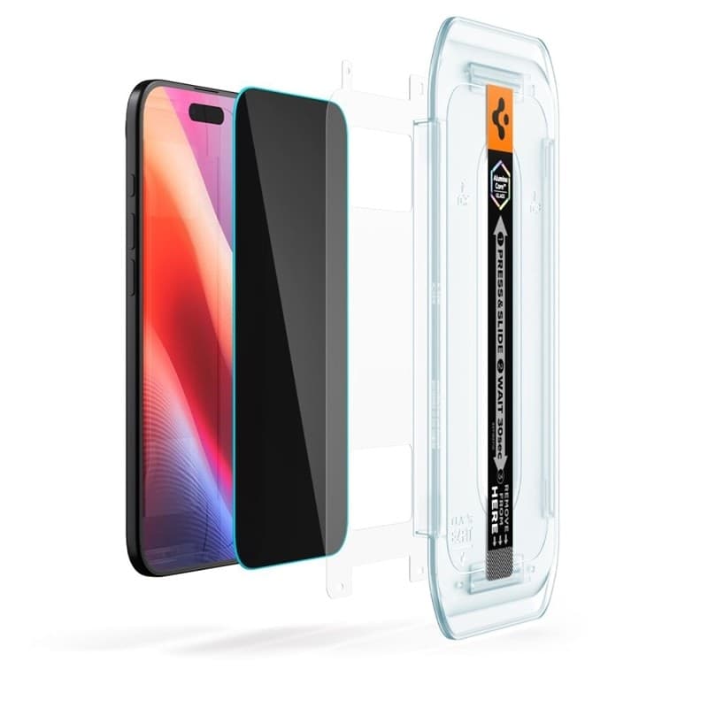 Spigen GLAS.TR EZ FIT Privacy 2-Pack - Tempered Glass with Privacy Filter for iPhone Air - 7
