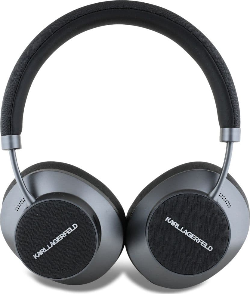 Karl Lagerfeld Saffiano Elongated - Wireless Bluetooth ANC + ENC Over-Ear Headphones (Black) - 3