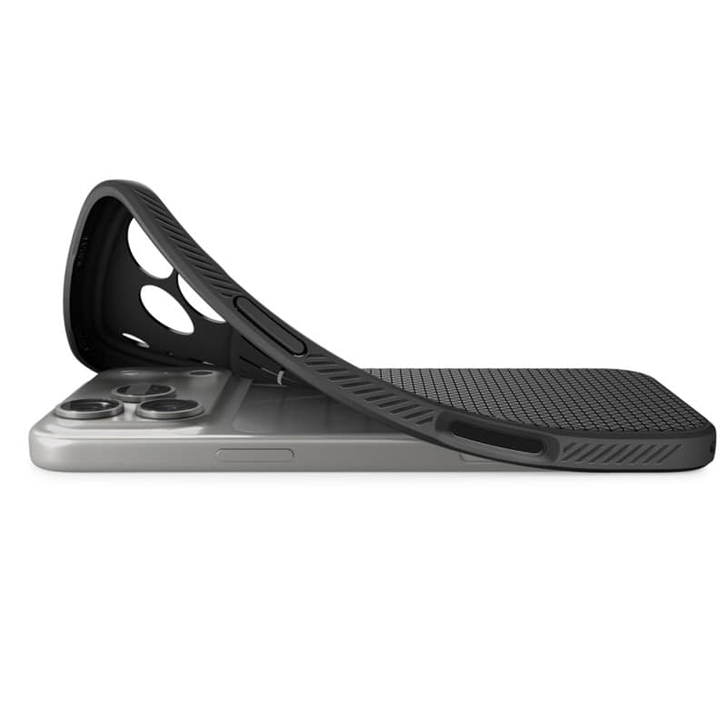 Spigen Liquid Air - Custodia per iPhone 18 Pro / 17 Pro (Nero opaco) - 5