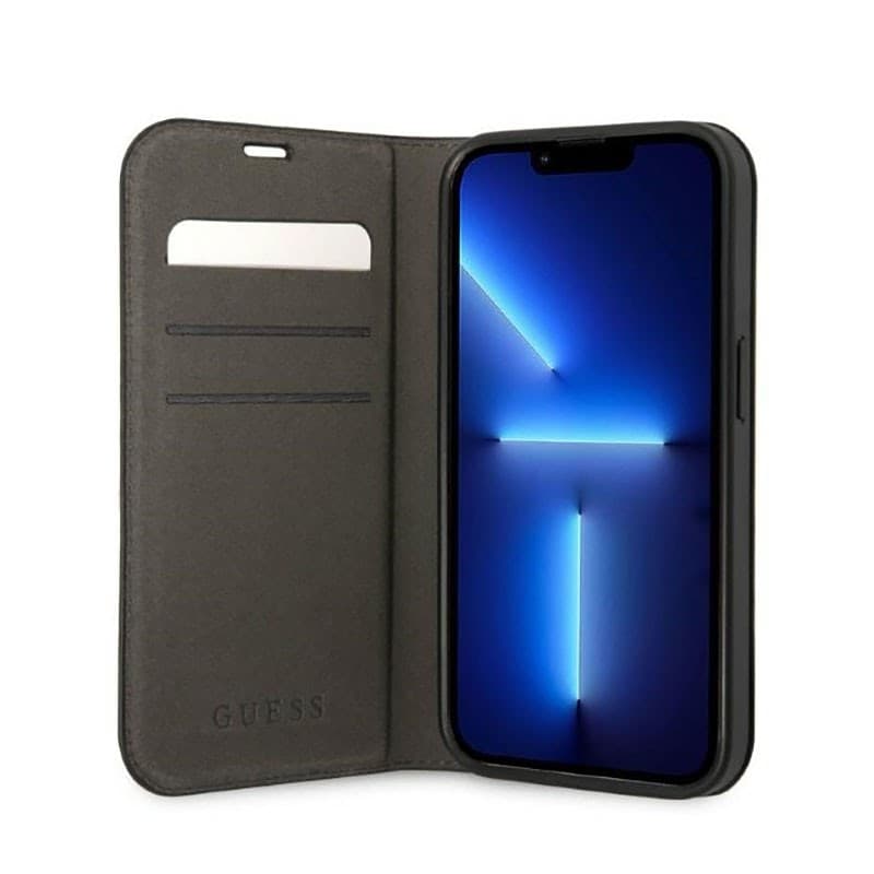 Guess 4G Metal Camera Outline Booktype Case - Case for iPhone 14 Pro (Black) - 4