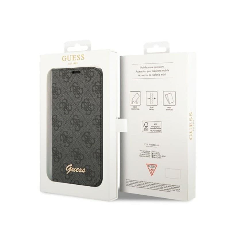 Guess 4G Metal Camera Outline Booktype Case - Case for iPhone 14 Pro (Black) - 7