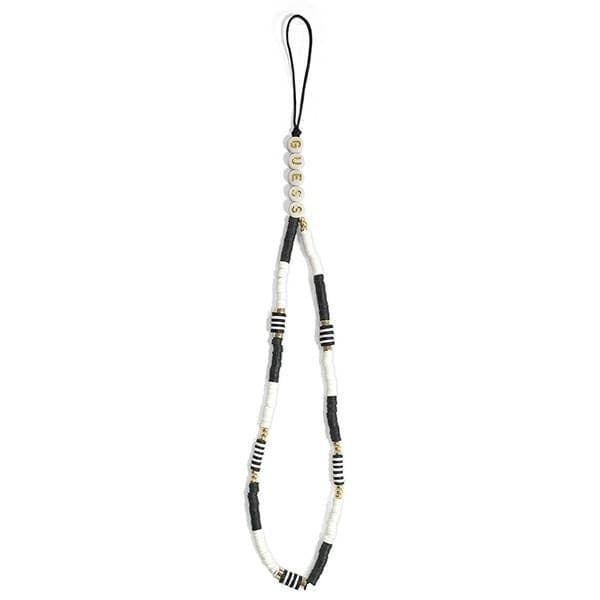Guess Phone Strap Heishi Beads (Black/White) - 2
