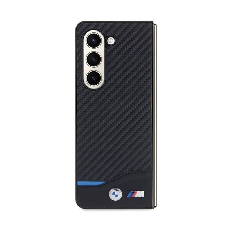 BMW Leather Carbon - Case for Samsung Galaxy Z Fold 5 (Black) - 2