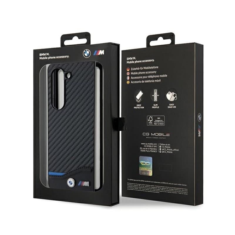 BMW Leather Carbon - Case for Samsung Galaxy Z Fold 5 (Black) - 7