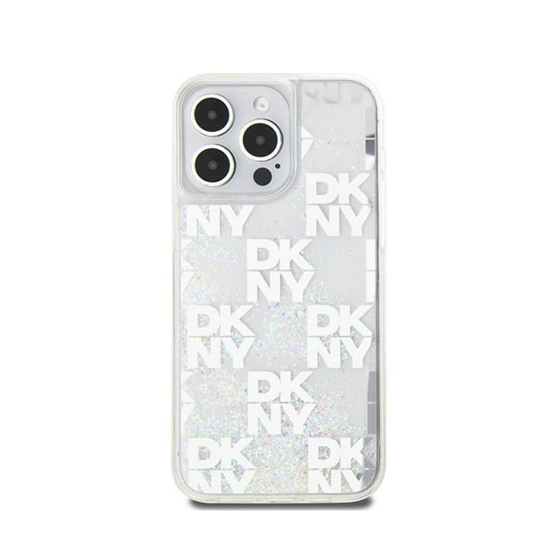 DKNY Liquid Glitter Multilogo - Case for iPhone 15 Pro Max (white) - 3